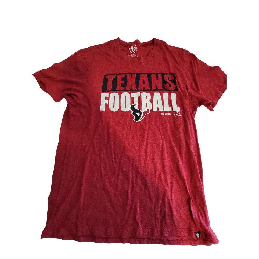 47 Brand Houston Texans NFL Football Graphic T-Shirt Red Mens Size Medium